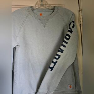 SMALL Carhartt Sage Crewneck Sweater with Ribbed Detailing